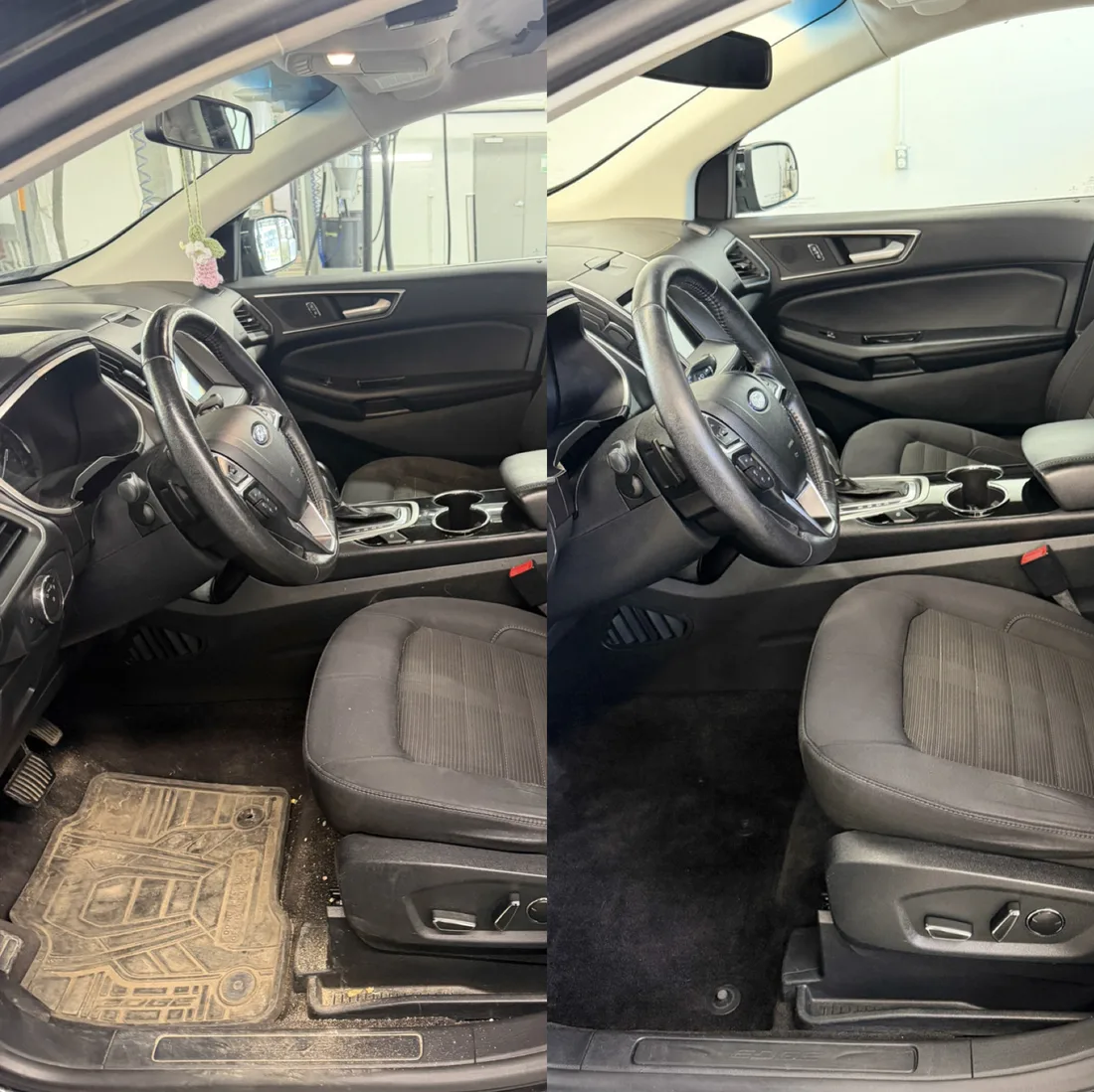 Interior detailing before and after